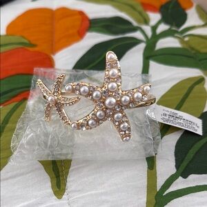 Lilly Pulitzer Gold Starfish Pearl Bracelet